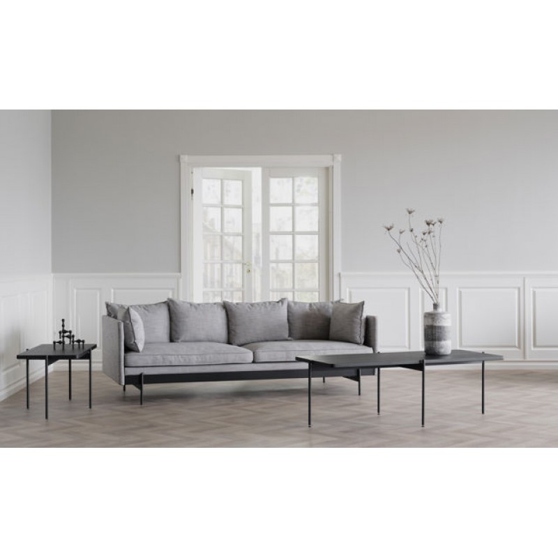 RO Shelton 3-Seater Sofa Grey/Black